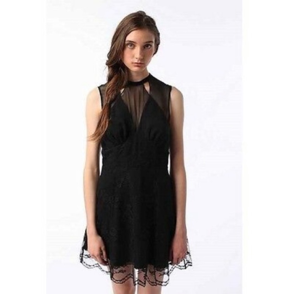 UO Nom De Plume Black Lace Dress 6